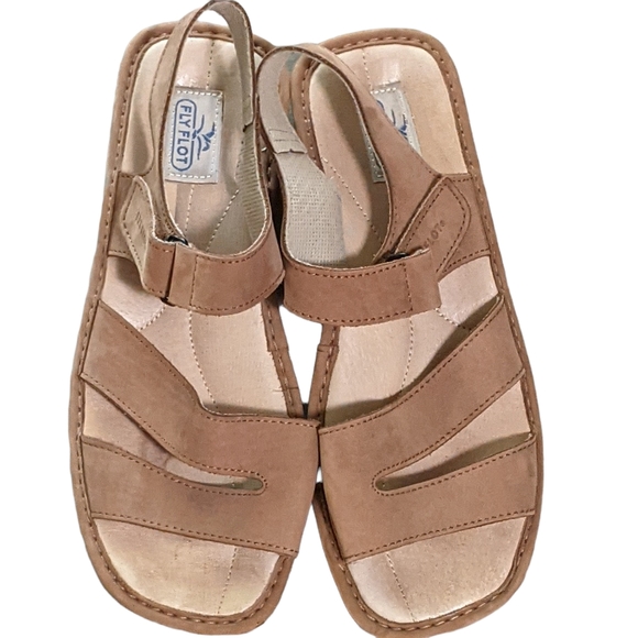 Fly Flot  sandal adjustable  strap  leather  41 - Picture 1 of 11